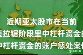 近期亚太股市在当前指数反复拉锯阶段里中杠杆资金的账户惩处案例